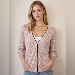 Light Pink Lace Cardigan